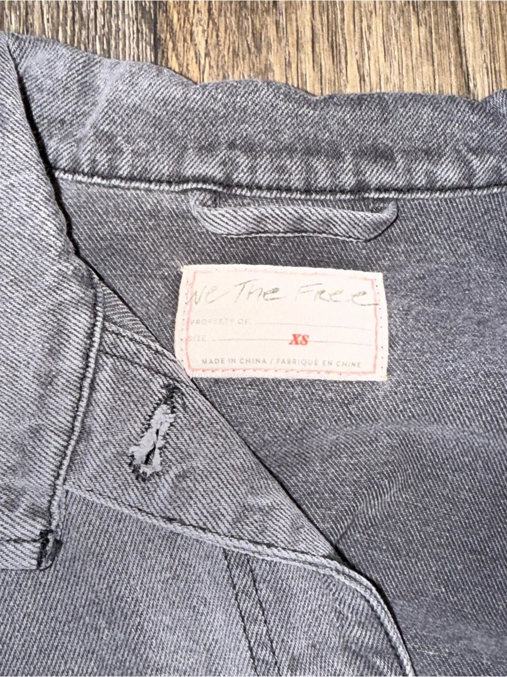 Free People Black Comet Denim Bomber Jacket - Picture 4 of 11